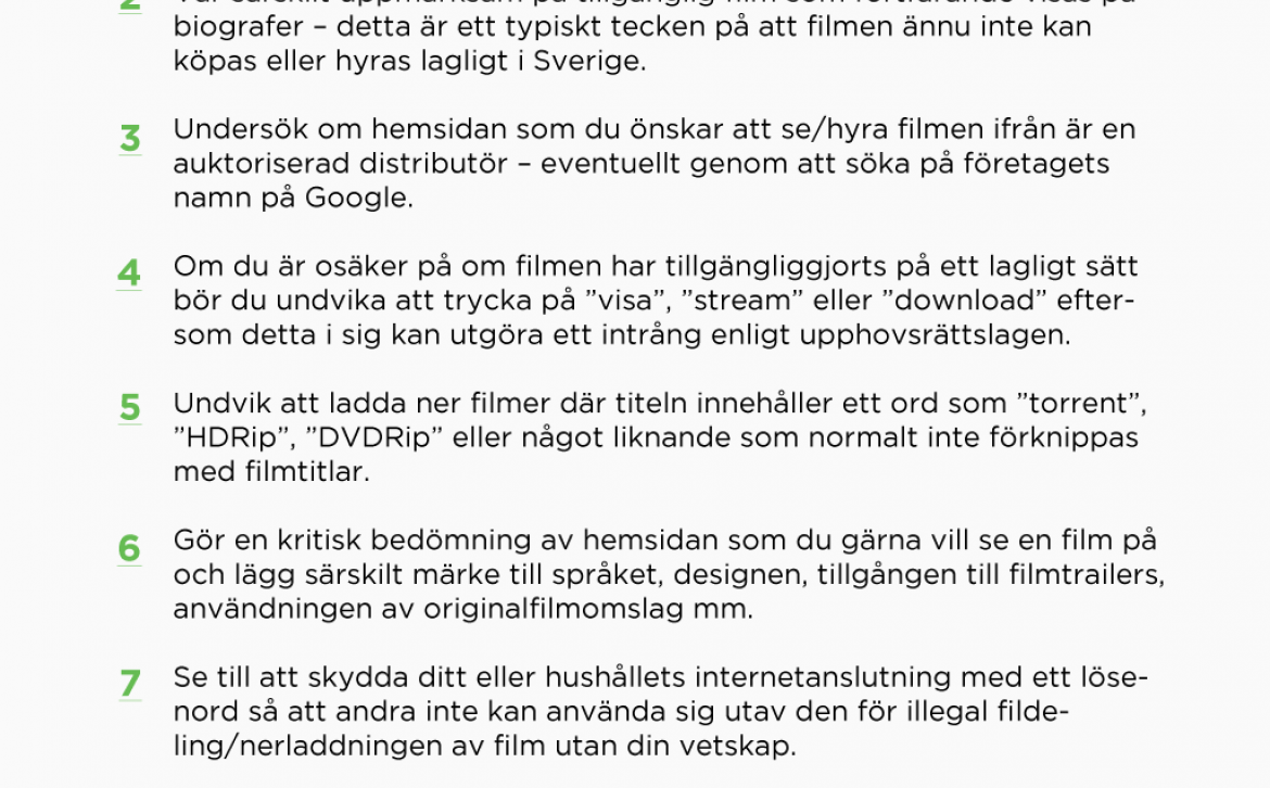 Frågor och svar rörande olaglig fildelning och nedladdning